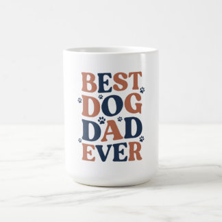 Beste hond papa ooit Pootafdruk typografie cadeau Koffiemok