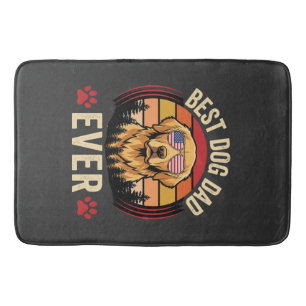 Beste hond papa ooit Retro Golden Retriever Badmat