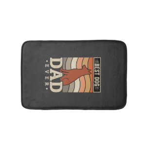 Beste hond papa ooit Retro silhouet Badmat