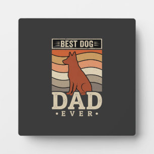 Beste hond papa ooit Retro silhouet Fotoplaat