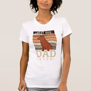 Beste hond papa ooit Retro silhouet T-shirt
