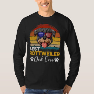 Beste Hond Papa Ooit Rottweiler Retro T-shirt