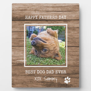 Beste Hond Papa Ooit Rustieke Foto Vaderdag Fotoplaat