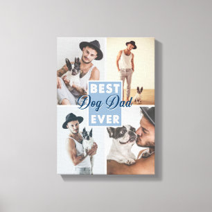 Beste hond papa ooit Vaderdag Beste hond ooit Canvas Afdruk