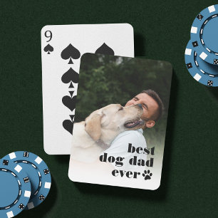 Beste hond papa ooit Vaderdag foto Pokerkaarten