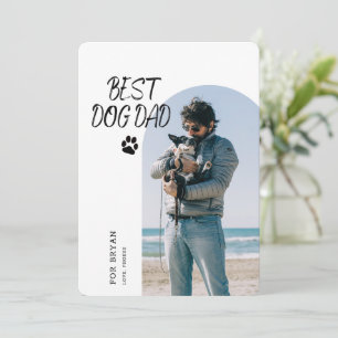 Beste hond papa ooit Vaderdag-fotokaart Kaart