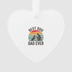 Beste hond papa ooit vintage zonsondergang hond li ornament