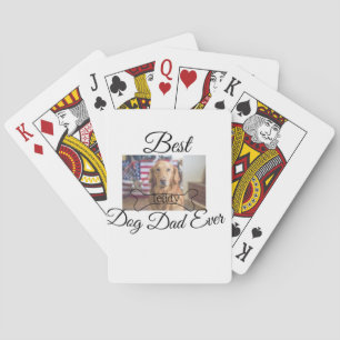 Beste hond papa ooit voeg huisdier naam foto bot g pokerkaarten