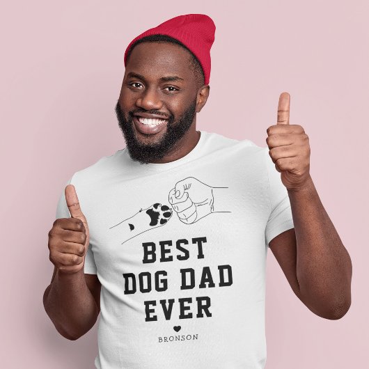 Beste hond papa ooit vuistpomp t-shirt