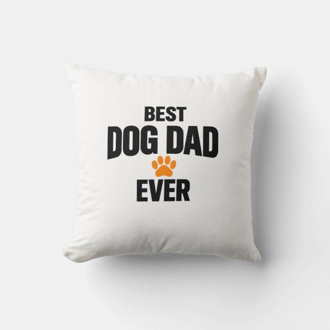 Beste hond papa ooit Worp kussen Funny Dog Lover  (Voorkant)