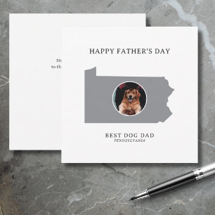 Beste Hond Papa Pennsylvania Foto Vaderdag Feestdagenkaart