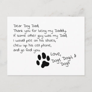 Beste hond papa  postkaart