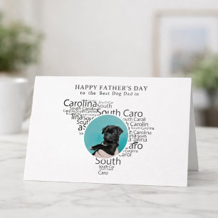 Beste Hond Papa South Carolina Vaderdag Foto Feestdagen Kaart