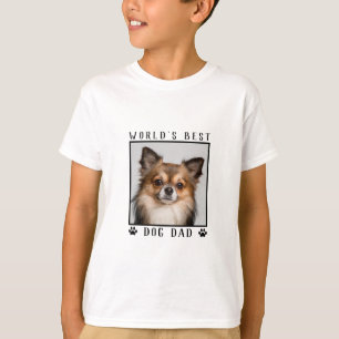 Beste Hond Papa ter Wereld Huisdier Foto Pootafdru T-shirt