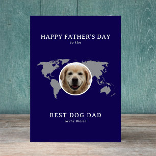 Beste hond papa ter wereld Vaderdag foto Feestdagen Kaart