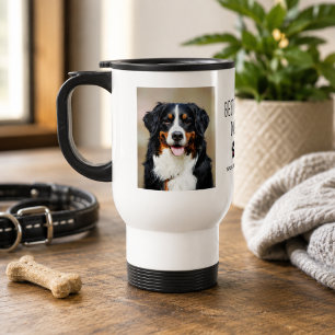 Beste hond papa Twee foto's handgeschreven tekst Reisbeker