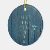 Beste Hond Sitter Custom Kerst Ornament (Links)