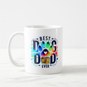 Beste hond vader ooit aangepaste hond foto koffiemok