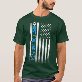 Beste hond vader ooit Amerikaanse vlag Gift voor b T-shirt