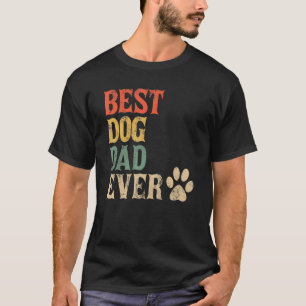 Beste hond vader ooit Dog papa Retro Doggy T-shirt