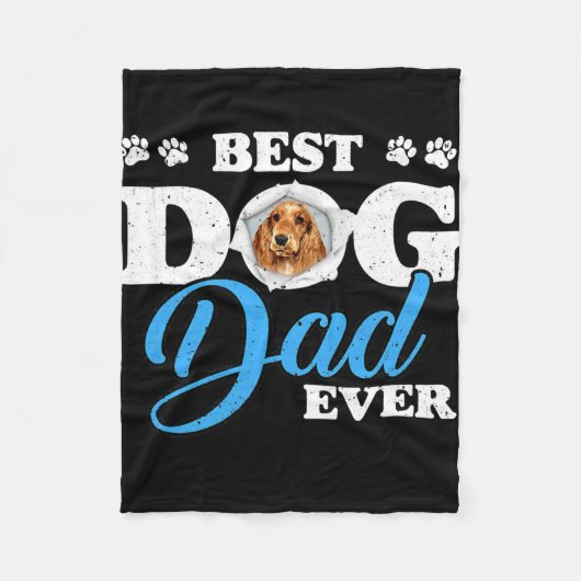 Beste hond vader ooit Engels Cocker Spaniel Lovers Fleece Deken (Voorkant)