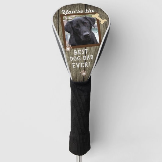 Beste hond vader ooit foto golfheadcover (Voorkant)