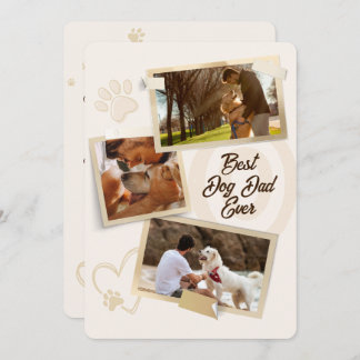 Beste hond vader ooit foto vakantie kaarten