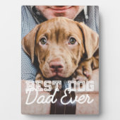 Beste hond vader ooit Modern Aangepast Pet Foto Fotoplaat (voorkant)