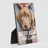 Beste hond vader ooit Modern Aangepast Pet Foto Fotoplaat (Zijkant)