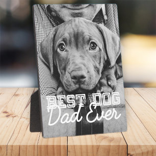 Beste hond vader ooit Modern Aangepast Pet Foto Fotoplaat