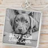 Beste hond vader ooit Modern Aangepast Pet Foto Sleutelhanger
