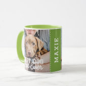 Beste hond vader ooit Moderne Aangepaste Foto en D Mok (Voorkant links)