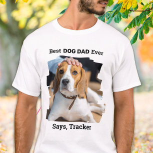 Beste hond vader ooit persoonlijke foto t-shirt