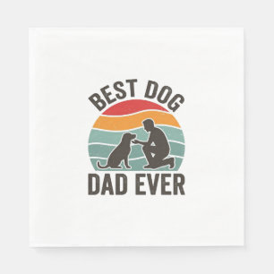 Beste hond vader ooit vintage zonsondergang hond l servet