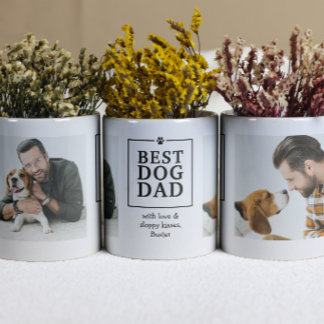 Beste hond vader pootafdruk 2-foto mok