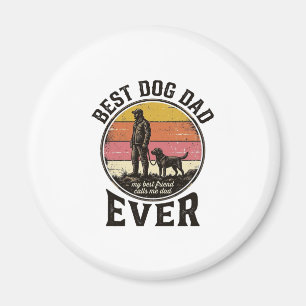 Beste hond vader vintage zonsondergang vector ontw magneet