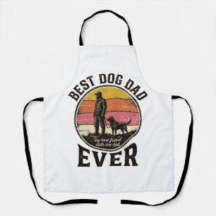 Beste hond vader vintage zonsondergang vector ontw schort
