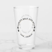 Beste hond van de wereld schildert aangepaste foto glas (Achterkant)