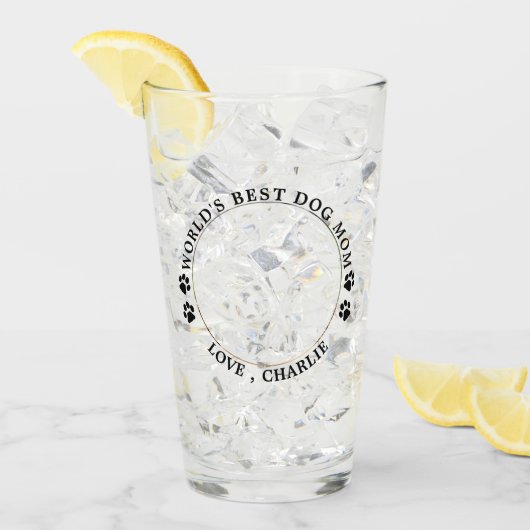 Beste hond van de wereld schildert aangepaste foto glas (Voorkant ijs)