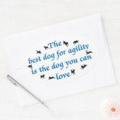 Beste hond voor behendigheid ovale sticker (Envelop)