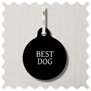 Beste Hond Wit en Zwart Hond Pet ID Tag Huisdierpenning
