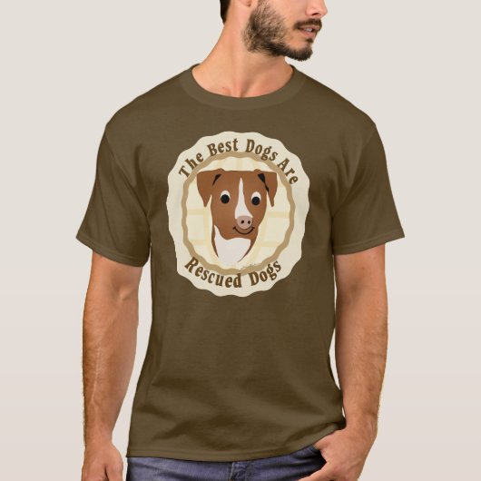 Beste honden worden gered (Pit Bull) T-shirt (Voorkant)