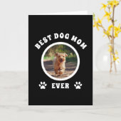 Beste Hondenmoeder Ooit Aangepaste Foto Persoonlij Kaart (Gele Bloem)