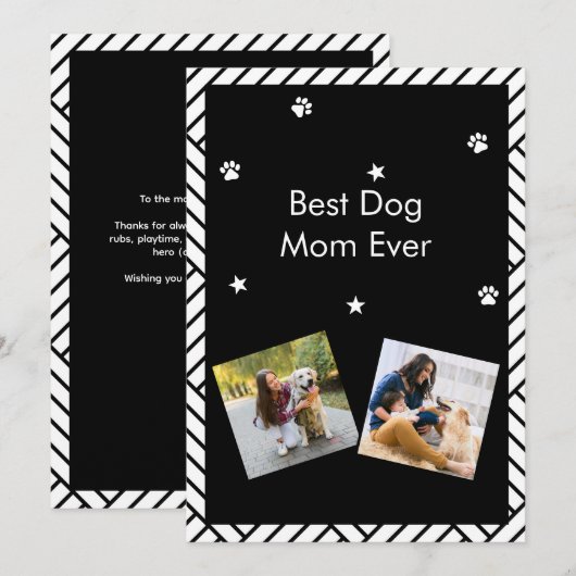 Beste hondenmoeder ooit Moederdag wenskaart Kaart (Voorkant / Achterkant)