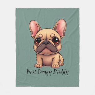 Beste Hondenpapa Franse Bulldog Huisdier Hond Dier Fleece Deken