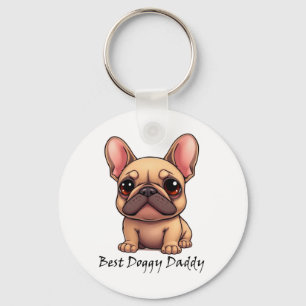 Beste Hondenpapa Franse Bulldog Huisdier Hond Dier Sleutelhanger