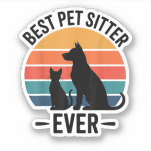 Beste hondensitter ooit grappig huisdier verzorgin sticker