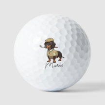 Beste hondenvader door Par Dachshund naam golfbal