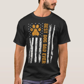 Beste hondenvader ooit Amerikaanse vlag van de VS T-shirt