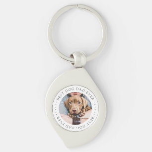Beste hondenvader ooit Elegante eenvoudige aangepa Sleutelhanger